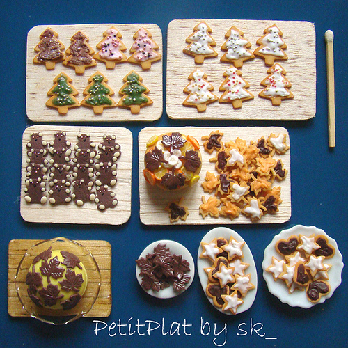 Miniature Food Christmas Cookies