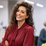 Smiling woman in an office